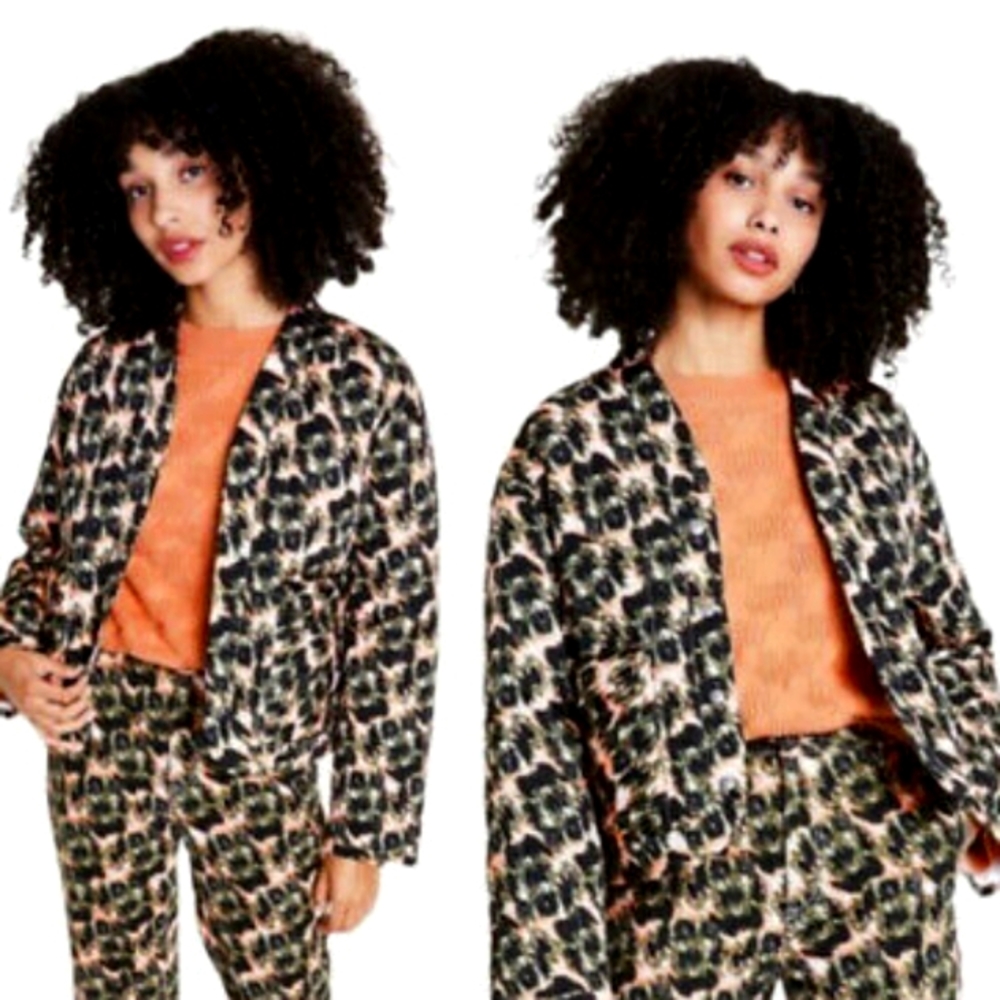 Animal Print Quilted Jacket XL Rachel Comey